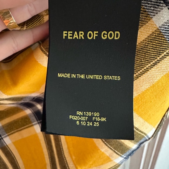 FOG (Fear Of God) Yellow Plaid Pullover - Picture 3 of 3